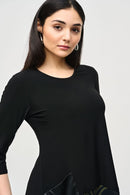 Silky Knit Tunic - Black/green