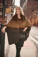 Silky Knit Tunic - Black/green