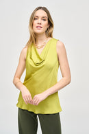 Satin Sleeveless Top - Wasabi