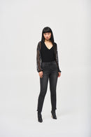 Beaded Sleeve Tunic - Black