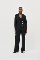 Scuba Crepe Fitted Blazer - Black