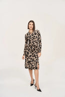 Animal Print Wrap Dress - Black/multi