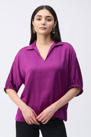 Satin Boxy Top - Empress