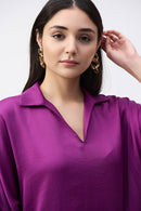 Satin Boxy Top - Empress
