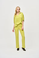 Satin Boxy Top - Wasabi