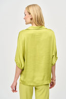 Satin Boxy Top - Wasabi