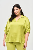 Satin Boxy Top - Wasabi