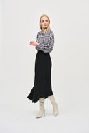 Plaid Puff Sleeve Top - Vanilla Multi