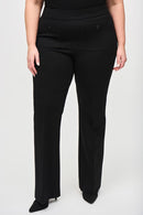 Flared Pull-On Pants - Black