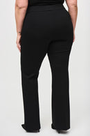 Flared Pull-On Pants - Black
