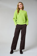 Elastic Waist Straight - Choc