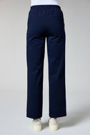 Elastic Waist Straight - Navy