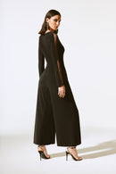 Silky Knit Jumpsuit - Black