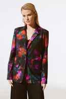 Silky Floral Blazer - Black/multi
