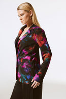 Silky Floral Blazer - Black/multi