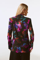 Silky Floral Blazer - Black/multi