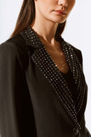 Silky Fitted Blazer - Black