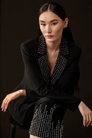 Silky Fitted Blazer - Black