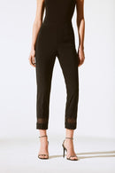 Silky Knit Mesh Pants - Black