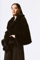 Faux Fur Cover-up - Black