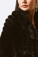 Faux Fur Cover-up - Black