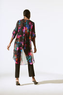 Floral Chiffon Tunic - Black/multi