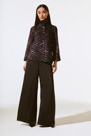Print Soutache Jacket - Black/multi