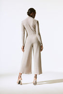 Wide Leg Jumpsuit - Nude
