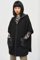 Reversible Hooded Cape - Black