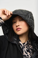 Reversible Hooded Cape - Black
