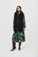 Faux Fur Sleeveless Vest - Black