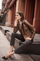 Rhinestones Mesh Trouser - Charcoal Grey