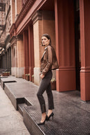 Rhinestones Mesh Trouser - Charcoal Grey