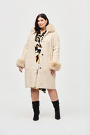 Faux Fur Sweater Coat - Champagne