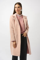Feather Yarn and Faux Fur Coat - Rose