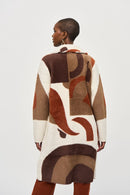 Feather Yarn Sweater Coat - Cinnamon/multi