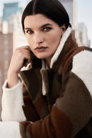 Feather Yarn Sweater Coat - Cinnamon/multi