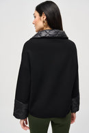 Knit Zipped Jacket - Black