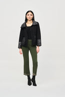 Knit Zipped Jacket - Black