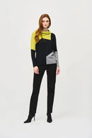 Jacquard Sweater Top - Wasabi/black/grey Melange