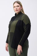 Jacquard Knit Pullover - Iguana/black
