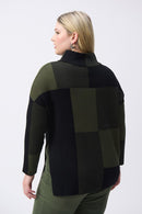 Jacquard Knit Pullover - Iguana/black