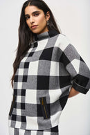 Plaid Jacquard Knit Jumper - Black/vanilla