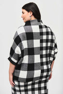 Plaid Jacquard Knit Jumper - Black/vanilla