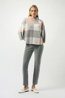 Plaid Jacquard Top - Rose/multi