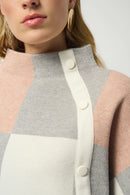 Plaid Jacquard Top - Rose/multi