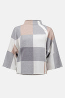 Plaid Jacquard Top - Rose/multi