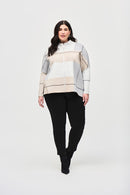 Jacquard Knit Cover-Up - Vanilla/oatmeal/grey