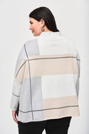 Jacquard Knit Cover-Up - Vanilla/oatmeal/grey