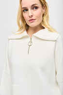 Zipped Collar Sweater - Vanilla